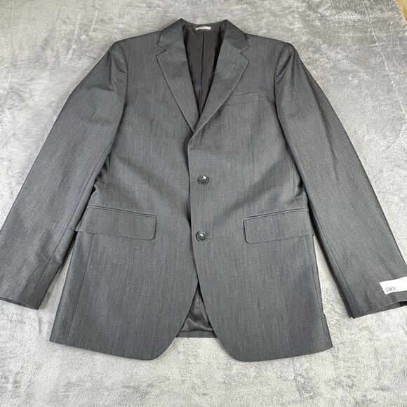 Nordstrom Rack Blazer‎ Men's 40L Trim Fit Slim 2 Button Suit Jacket Gray New - Picture 1 of 13